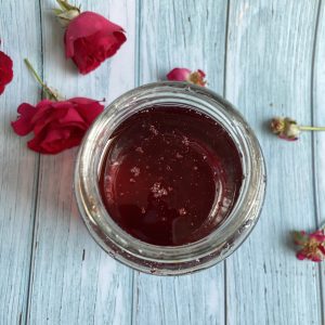 homeade rose syrup